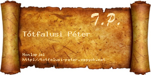 Tótfalusi Péter névjegykártya