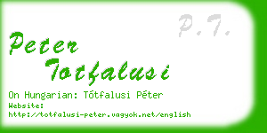 peter totfalusi business card